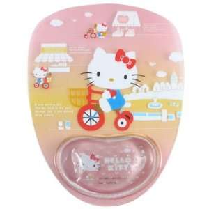   Hello Kitty Mouse Pad w/ Wrist rest  Kitty Riding Bibycle Computers
