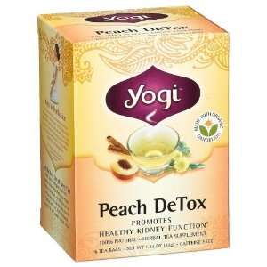 Yogi Herbal Tea, Peach DeTox, 16 tea Grocery & Gourmet Food
