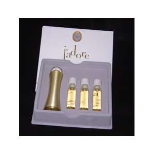  JADORE Perfume. PARFUM PURSE SPRAY 0.25 oz REFILLABLE & 3 