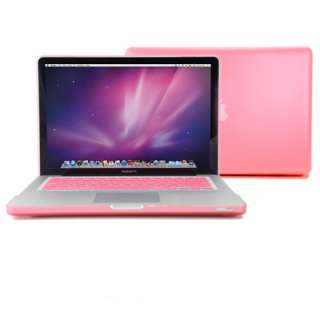 Pink Rubberized see through Macbook Pro Case (for 13 inches 