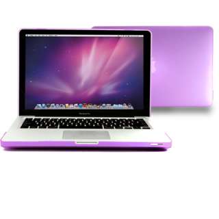 15 Purple Frosted See through Macbook Pro Hard Case with TPU Keyboard 