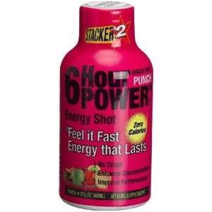  Stacker 6 Hour Power Energy Shot, Fruit Punch, 2 oz, 12 pk 