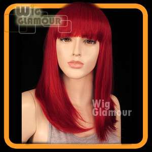 Cosplay Medium Wavy Dark Red Hair Wig LAA47  