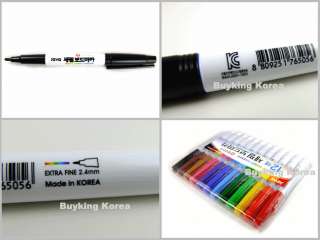   Fine Nip Dry Erase White Board Marker Pen 12 Color Small Letter  