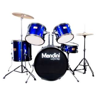Mendini 5 Pcs Complete Drum Set +Cymbal+Throne~Black Blue Green Red 