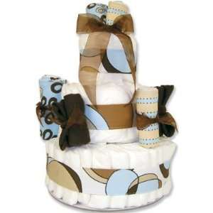 Trend Lab Willow Teal/Brown Diaper Cake #109153