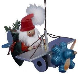 Kurt Adler 13 Inch Steinbach Santa in Airplane Smoking Figure