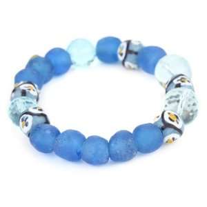 Wendy Mink Out of Africa Stretch Blue African Bracelet