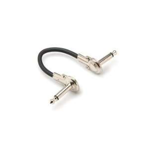  HOSA INSTRUMENT CABLE W/RIGHT ANGLE PLUGS, 1 ft. CABLES 