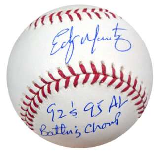 EDGAR MARTINEZ AUTOGRAPHED SIGNED MLB BASEBALL 92 95 AL BATTING CHAMP 