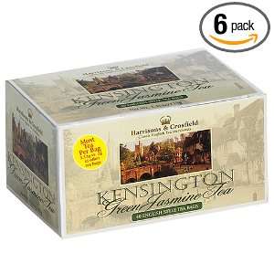   Crosfield Kensington Green Jasmine Tea, 40 Count Tea Bags (Pack of 6