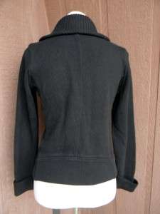 Ralph Lauren Sz S Black Moto Biker Knit Shawl Neck Sweater Jacket 