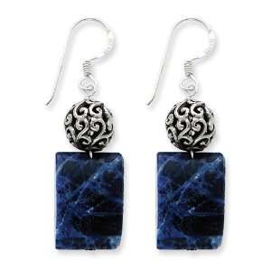  Sterling Silver Sodalite Earrings Jewelry