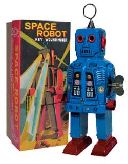 Tin Toys Space Robot MS403 retro wind up toy Schylling 019649212309 
