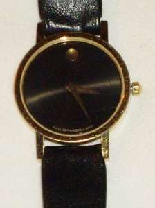MOVADO Womens Watch , Gold and Black, Water Resistant, Genuine 