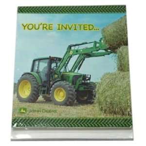  John Deere Party Invitations (8 pack) with envelopes