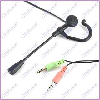 5mm Single Side Headset Earphone Microphone Mic For PC Laptop MSN 