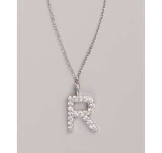 Elements by KC Designs diamond and white gold R initial 0.19tw 