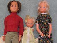   1970s Mattel Steve, Stephanie & Baby Sunshine Family dolls   Set of 3