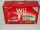 LIMITED EDITION RED WII NIB BUNDLE 2 EXTRA CONTROLLERS  