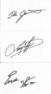 Dale Jarrett Ernie Irvan & Larry Foyt Nascar Autographs  