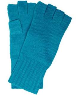 Kashmere blue cashmere fingerless gloves  