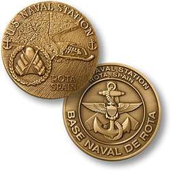 US Navy Naval Station Rota Spain Challenge Coin  