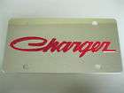 DODGE CHARGER LICENSE PLATE TAG STAINLESS STEEL  