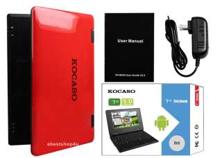   2OS Netbook Notebook Laptop + Case & Mouse 4GB HD 32 Bit RED  