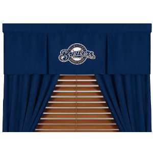   Brewers Curtains Set   5pc Boys Drapes and Valance Set