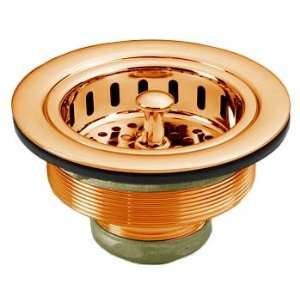   Polished Copper Kitchen Sink Basket Strainer Drain