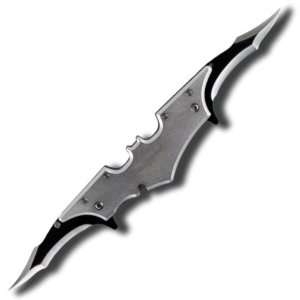  Batman Silver Twin Blade Batarang Pocket Knife