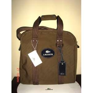  BNWT AUTHENTIC LACOSTE OLIVE GREEN VERTICAL CARRY ON BAG 