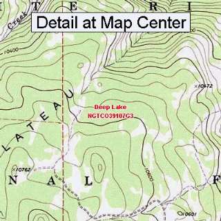  USGS Topographic Quadrangle Map   Deep Lake, Colorado 