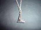 man s silver plated oil well derrick necklace 