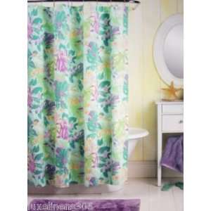   Island Bright Tropical Foliage Fabric Shower Curtain