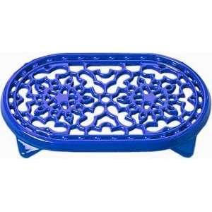  10.5 Inch Oval Trivet   Blue