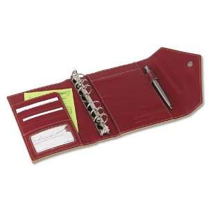    Envelope Style Simulated Leather Ring Bound Organizer, 4 1/4 x 6 3 