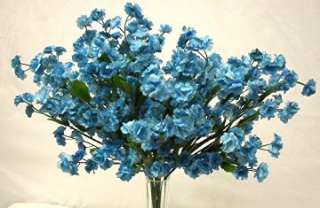 12 TURQUOISE BLUE Silk Babys Breath Wedding Flower  