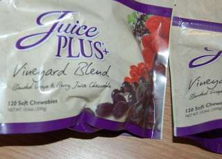 Juice Plus Complete Dutch Chocolate and vineyard blend chewables LOT 