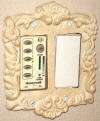 Double Wall Switch Cover Antique White Decora Rocker  