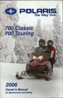 POLARIS SNOWMOBILE OWNERS MANUAL 2006 700 CLASSIC TOURI  