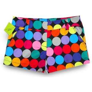 Loudmouth Golf Womens Mini Shorts Disco Balls Black   Size 6