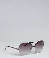 Chloe silver and plum metal round oversize sunglasse style# 319381703