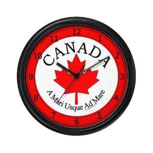  Canada Maple Leaf Motto Canada Wall Clock by  