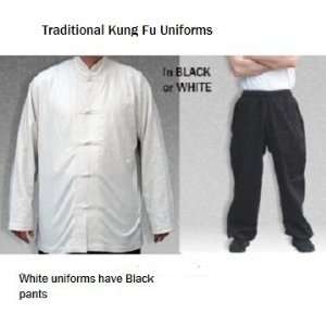 Kung Fu & Tai Chi Organic Cotton BLACK Uniform size XLARGE  