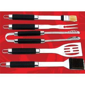  5 pc Deluxe Stainless Steel BBQ Tool Set with Case Patio 