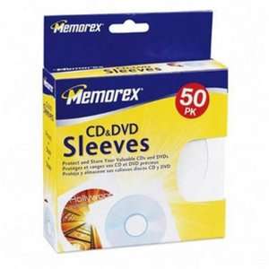  NEW 50/Pk CD/DVD Sleeves (Memory & Blank Media) Office 