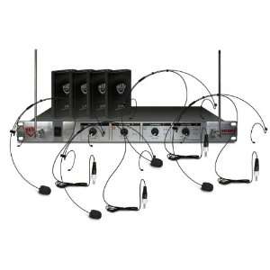   Mics Included + (4) Transmitters + Wireless 4 Channel Receiver