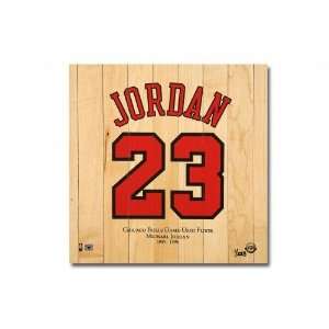 Michael Jordan Chicago Bulls Game Used Floor Display (Jersey Number 
